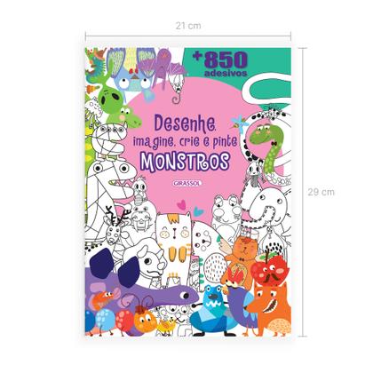 Imagem de Livro - Desenhe, imagine, crie e pinte monstros