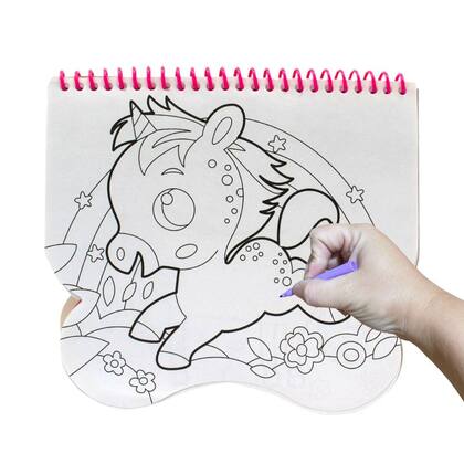 Imagem de Livro Desenhos Unicórnios c/ Canetinha+Adesivos+Massinha