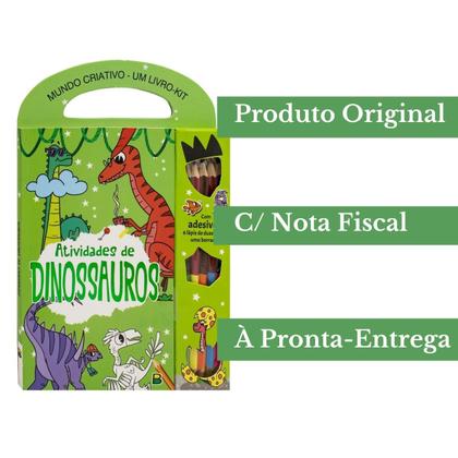 Imagem de Livro Dinossauro Atividades Criativa C/ Lápis E Acess. Lembrancinha Aniversário