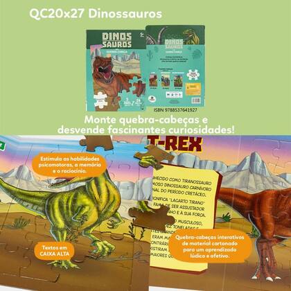 Imagem de Livro - Dinossauros em Quebra-Cabeça