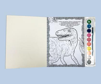 Imagem de Livro - Dinossauros Livro para Pintar com Aquarela