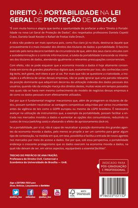 Imagem de Livro - DIREITO À PORTABILIDADE NA LEI GERAL DE PROTEÇÃO DE DADOS