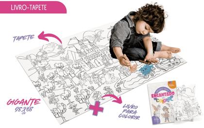 Imagem de Livro e tapete de colorir  Fantástico mundo Encantado