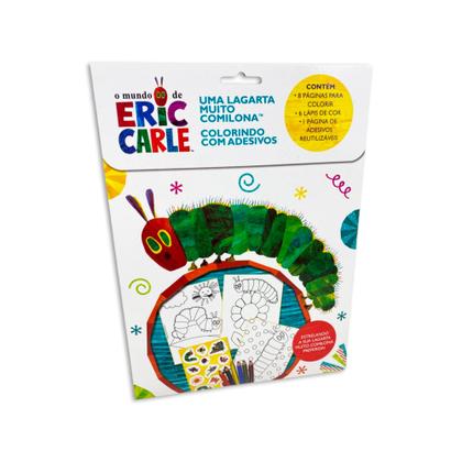 Imagem de Livro - Eric Carle, Uma Lagarta Muito Comilona - Colorindo com Adesivos