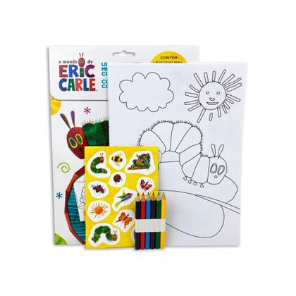 Imagem de Livro - Eric Carle, Uma Lagarta Muito Comilona - Colorindo com Adesivos