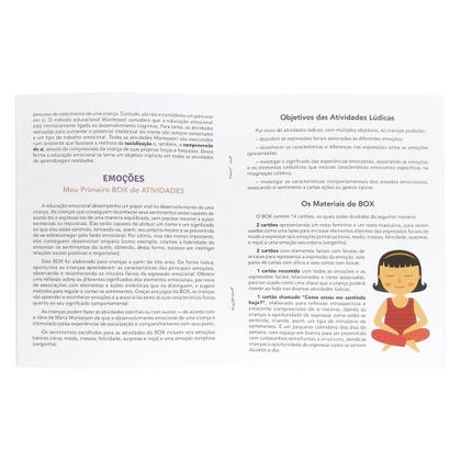 Imagem de Livro - Escolinha MONTESSORI Meu P BOX de Atividades: Emoções (Escolinha)