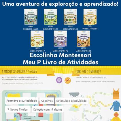 Imagem de Livro - Escolinha MONTESSORI Meu P Livro Atividades: Eu Consigo fazer