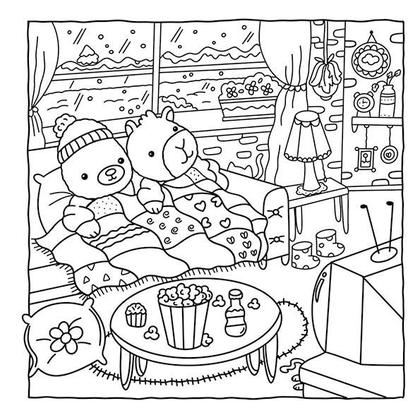Imagem de Livro - Furry and Cute Buddies - para colorir