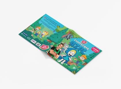 Imagem de Livro - GATO GALÁCTICO EM CHAPEUZINHO AZUL - Acompanha AudioBook exclusivo + Cartela de Adesivos