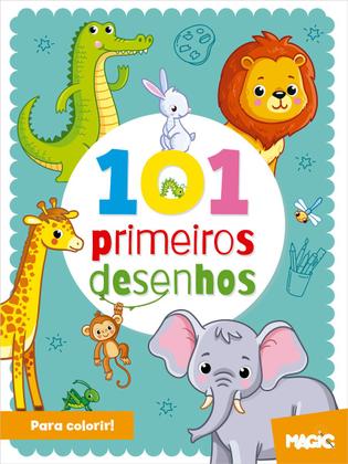 Imagem de Livro Infantil 101 Primeiros Desenhos Para Colorir Animais Ciranda Cultural - Cair de Pé