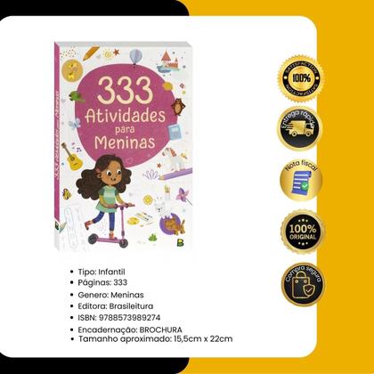 Imagem de Livro Infantil 333 Atividades Jogos e Desenhos para meninas