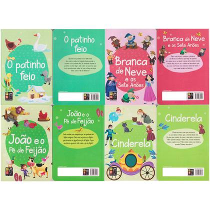 Imagem de Livro Infantil Cartonado Contos De Fadas Clássicos Kit 8 Vols Biblioteca Infantil