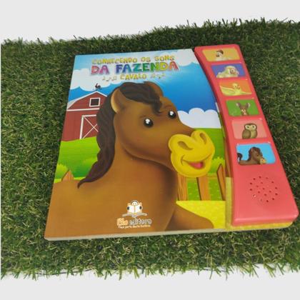 Imagem de Livro Infantil Conhecendo os sons da fazenda Cavalo / Cavalinho - Blu Editora - Livro sonoro