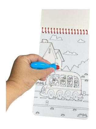 Imagem de Livro Infantil Veículos Surpresas com Água + Pincel Mágica