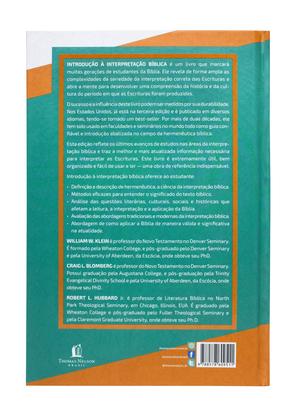 Imagem de Livro - Introdução à interpretação bíblica