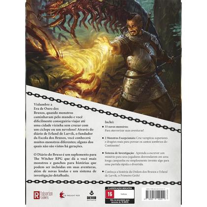 Imagem de Livro Jogo Rpg The Witcher O Diário Do Bruxo Capa Dura Suplemento Expansão Aventura Do Bruxo Erland De Larvik