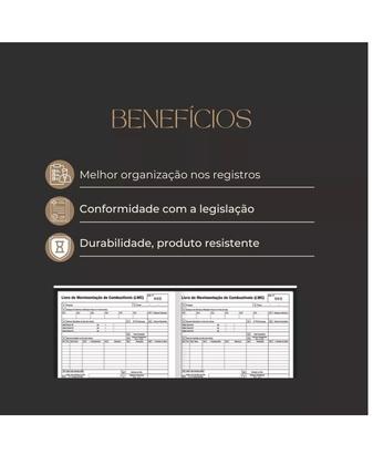 Imagem de Livro Lcm De Movimentação De Combustível 100 Folhas Tamoio