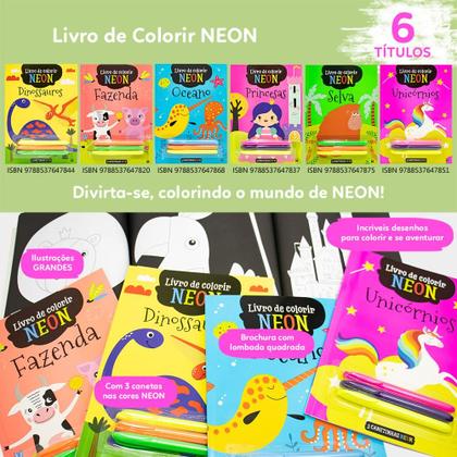 Imagem de Livro - Livro de Colorir Neon: Oceano