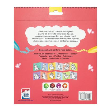 Imagem de Livro - Livro-sanfona Para Colorir: Unicórnios
