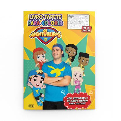 Imagem de Livro - Livro-tapete de colorir "Os Aventureiros" - Luccas Neto