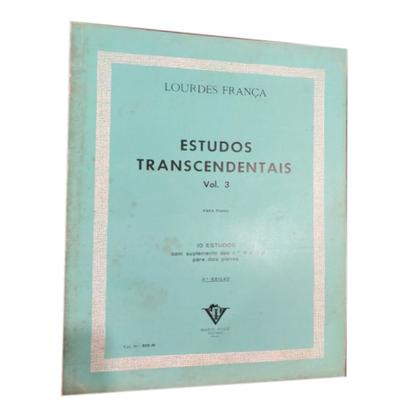 Imagem de Livro lourdes frança estudos transcendentais volume 3 para piano 10 eestudos (estoque antigo)