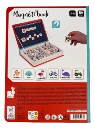 Imagem de Livro Magnético Infantil Brinquedo Didático Em Madeira Com Diversos Temas