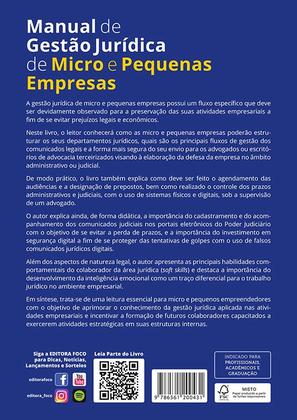 Imagem de Livro - Manual de Gestão Jurídica de Micro e Pequenas Empresas - 1ª ED - 2024