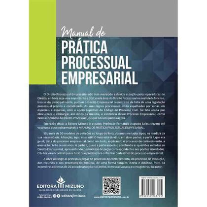 Imagem de Livro Manual de Prática Processual Empresarial  Editora Mizuno