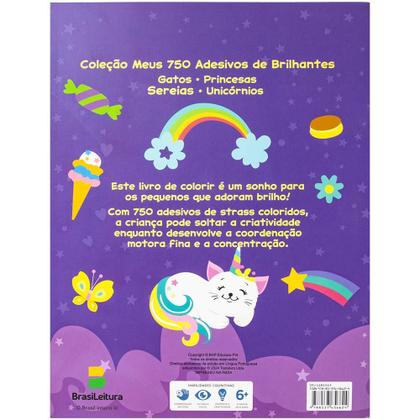 Imagem de Livro - Meus 750 Adesivos de Brilhantes - Livro de Colorir: Gatos