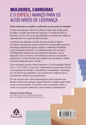 Imagem de Livro - Mulheres, carreiras e o (difícil) avanço para os altos níveis de liderança