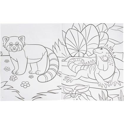 Imagem de Livro - Mundo da Fantasia: Animais do Zoológico Para Colorir