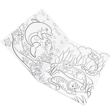 Imagem de Livro - Mundo da Fantasia: Animais do Zoológico Para Colorir