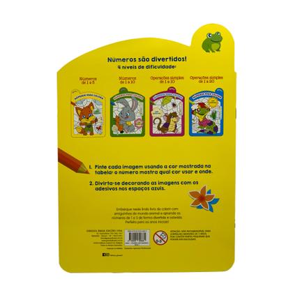 Imagem de Livro - Números Para Colorir - Nível 1 - Com Adesivos!