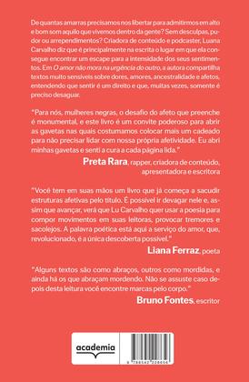 Imagem de Livro - O amor não mora na urgência do outro