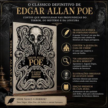 Imagem de Livro - O Corvo e Outras Histórias de Edgar Allan Poe - Clássico da Literatura Gótica - Capa Dura