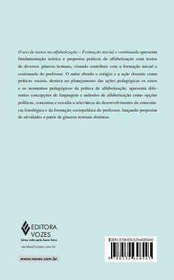Imagem de Livro - O uso de textos na alfabetização