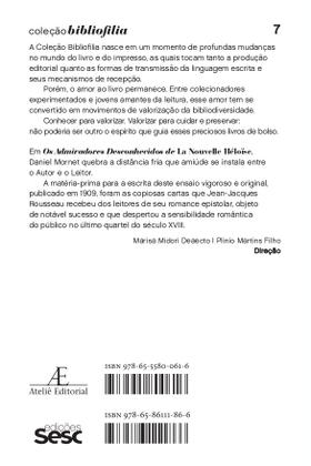 Imagem de Livro - Os admiradores desconhecidos de La Nouvelle Héloïse