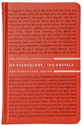 Imagem de Livro - Os Evangelhos NVI/NIV, Edição Bilíngue, Português/Inglês, Letras de Jesus em azul, Capa dura