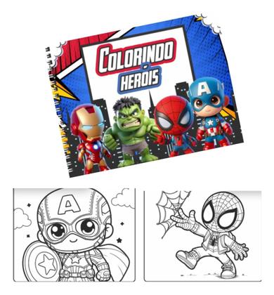 Imagem de Livro Para Colorir Bobbie Heróis Capa Dura Compartilhar Emoldurar Encadernado Bob God Original