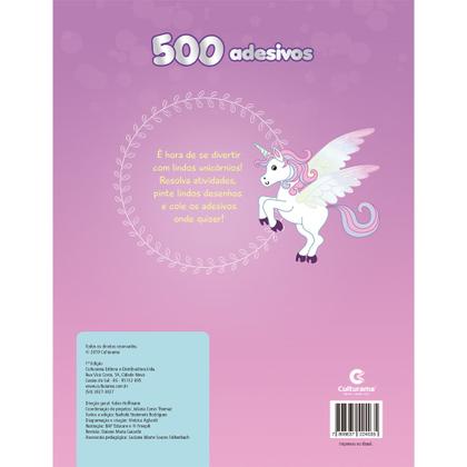 Imagem de Livro Para Colorir Unicórnios Com 500 Adesivos - Culturama