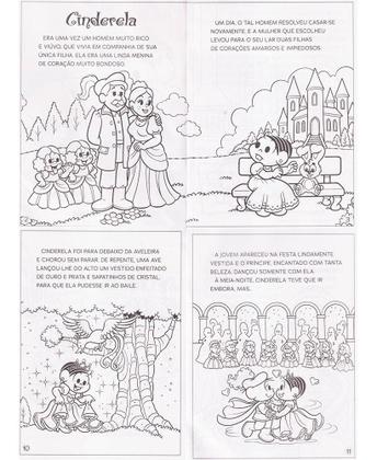 Imagem de Livro Para Pintar Turma Monica Lembrancinha Cinderela - Girassol