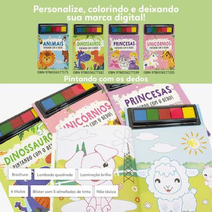 Imagem de Livro - Pintando com os Dedos: Dinossauros
