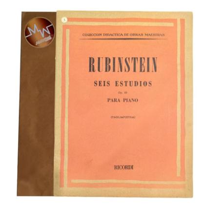 Imagem de Livro rubinstein seis estudios op. 23 para piano tagliapietra (estoque antigo)