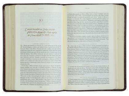 Imagem de Livro - The Purpose Book: Bíblia Sagrada, A21, Capa luxo marrom, Cruz