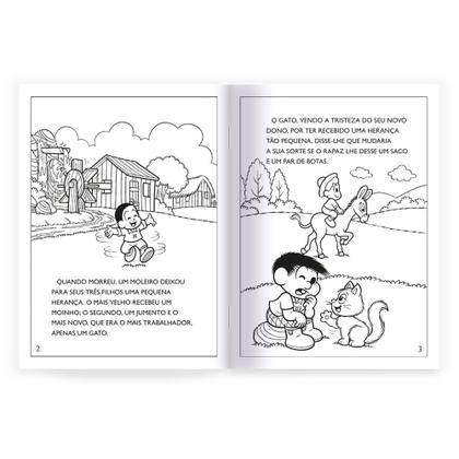 Imagem de Livro - Turma da Mônica - Clássicos Ilustrados para Colorir: O Gato de Botas