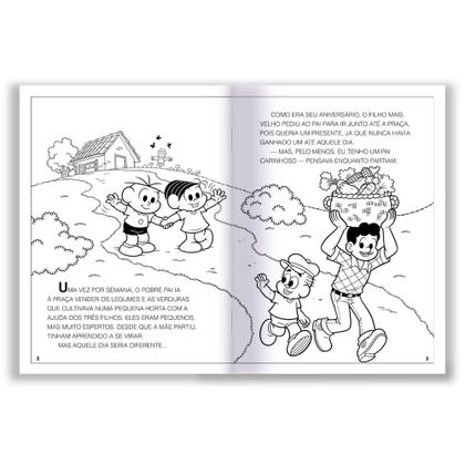 Imagem de Livro - Turma da Mônica - Fábulas Ilustradas para Colorir - A Galinha dos Ovos de Ouro