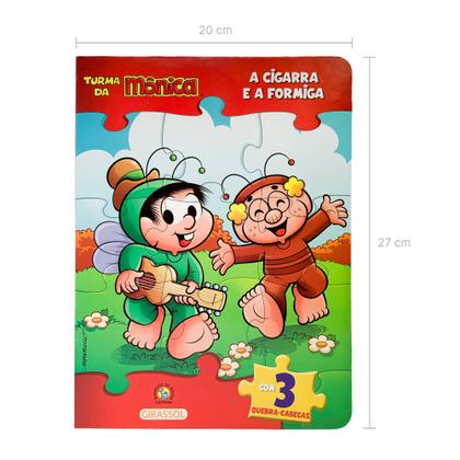 Imagem de Livro - Turma da Mônica Livro Quebra-Cabeças - A Cigarra e a Formiga