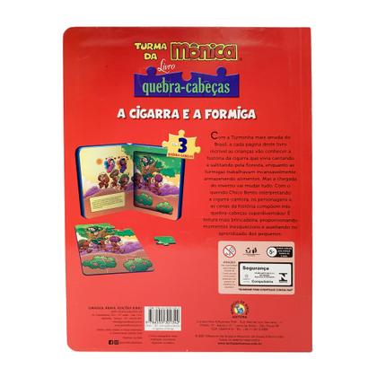 Imagem de Livro - Turma da Mônica Livro Quebra-Cabeças - A Cigarra e a Formiga