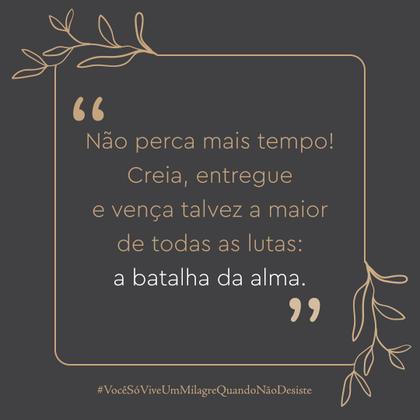 Imagem de Livro - Você só vive um milagre quando não desiste