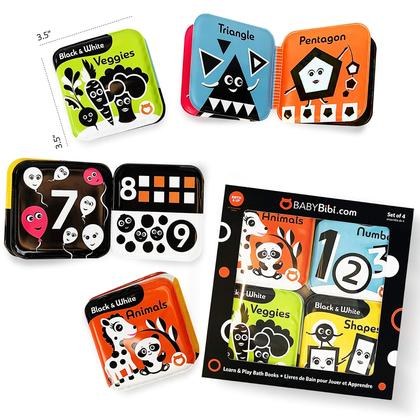 Imagem de Livros de banho BabyBibi Floating High Contrast Black White 3 ou mais meses